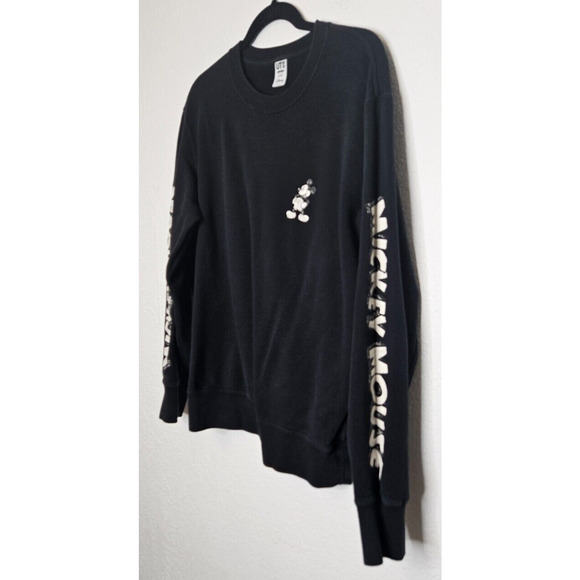 Uniqlo UT x Disney x Joshua Vides Womens Sweatshirt Large Black Mickey Mouse Top - Picture 2 of 10